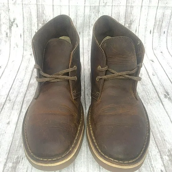 Clarks Mens Bushacre 2 Brown Leather Desert Chukka Ankle Boot 15522 Size US 9M