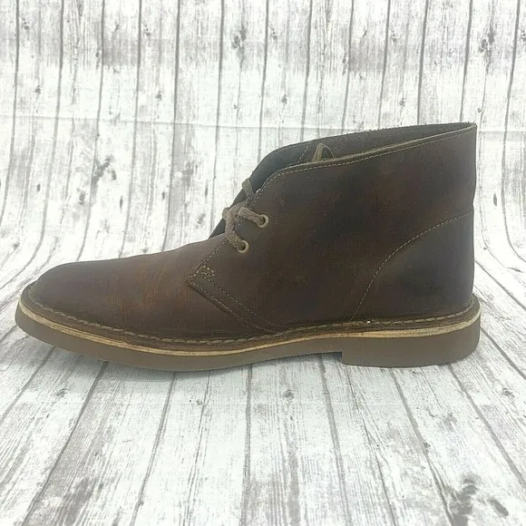 Clarks Mens Bushacre 2 Brown Leather Desert Chukka Ankle Boot 15522 Size US 9M