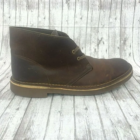 Clarks Mens Bushacre 2 Brown Leather Desert Chukka Ankle Boot 15522 Size US 9M