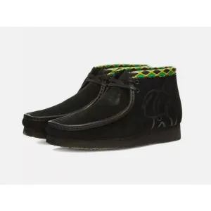 Clarks Men's Jamaica Bee Black/Multi Suede Leather Chukka Boot Shoes Size 10.5