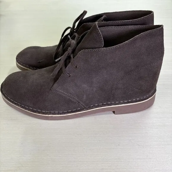 Clarks Men's Shoes Sz 10.5 Dark Brown Suede Bushacre 2 Chukka‎ Boots 26082289