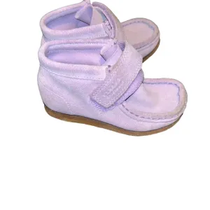 Clarks orginal wallabees toddler purple suede booties size 7 lilac shoes