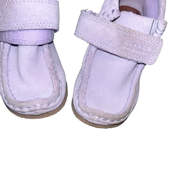 Clarks orginal wallabees toddler purple suede booties size 7 lilac shoes