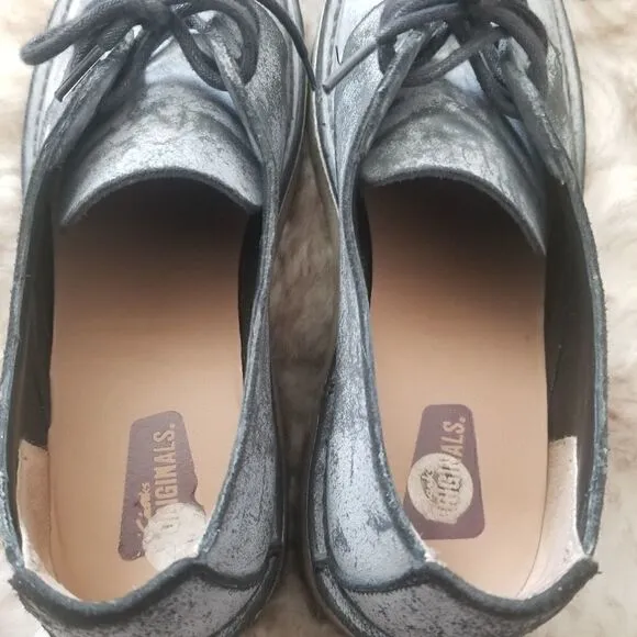 CLARKS ORIGINALS Maru London Distressed Oxford Shoes Blue Size 10 (Run Small)