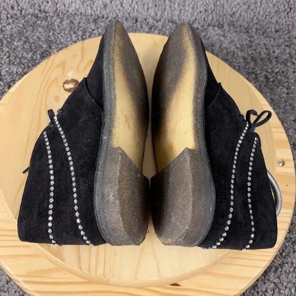 Clarks Originals Rock Royalty Desert Boot Womens 8.5 Narrow Black Suede Chukka