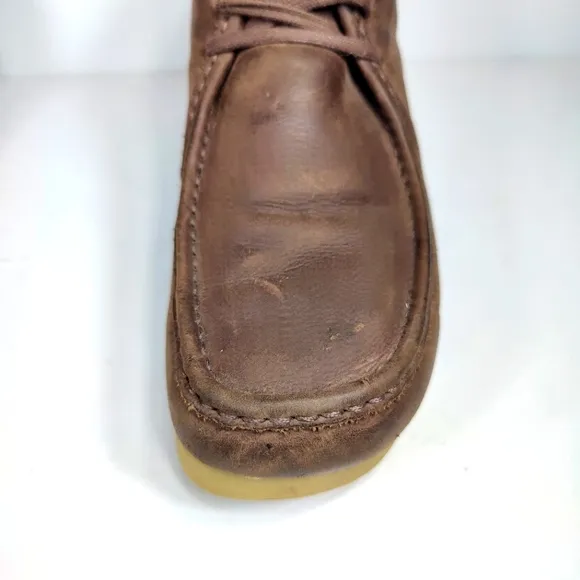 Clarks Stinson Hi  Brown Leather Chukka Brown Smooth Beeswax Men's Shoe Mens 11M