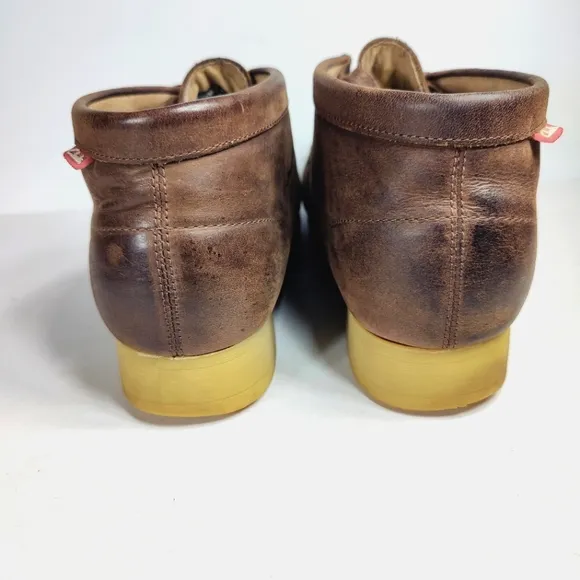 Clarks Stinson Hi  Brown Leather Chukka Brown Smooth Beeswax Men's Shoe Mens 11M