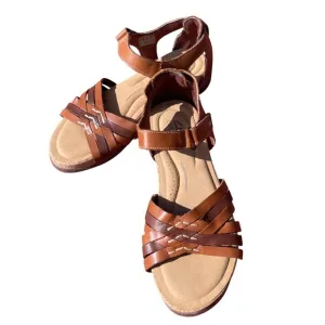 Clarks Women's Roseville Cove Brown Leather Sandals Sz 8M Ultimate Comfort