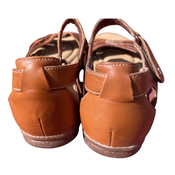 Clarks Women's Roseville Cove Brown Leather Sandals Sz 8M Ultimate Comfort