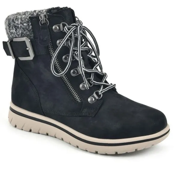 Cliffs by White Mountain Womens Hearty Lace UpZipper Ankle Boots size 8/5.   #4