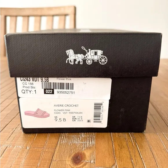 Coach Averie Crochet Flower Pink Sandals