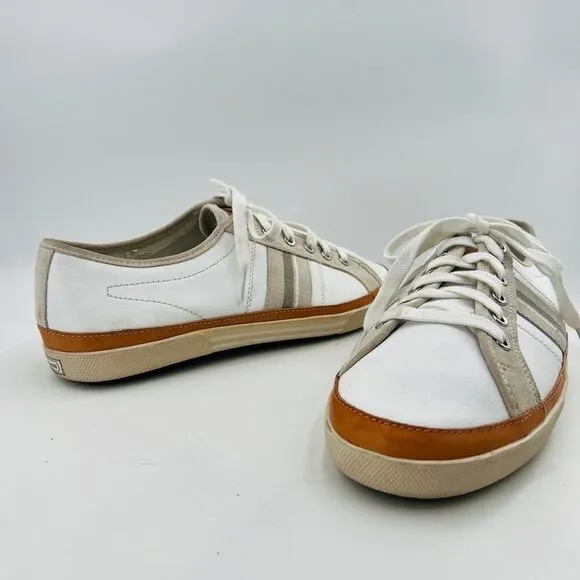 Coach Brad Women's Fashion Sneakers Lace Up White Leather Shoes Size 13M