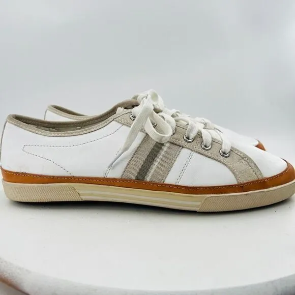 Coach Brad Women's Fashion Sneakers Lace Up White Leather Shoes Size 13M
