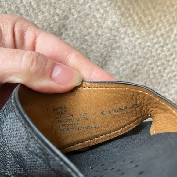 ▪️Coach Monogram Wedge Sandals