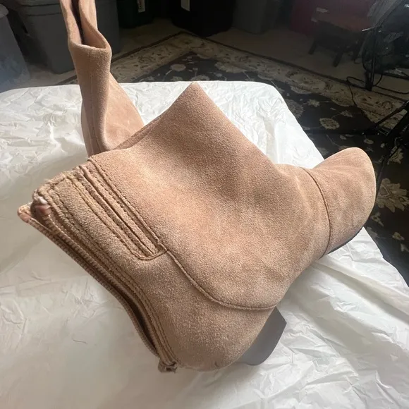 Coach Tan Suede  Ankle Boots