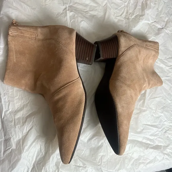 Coach Tan Suede  Ankle Boots