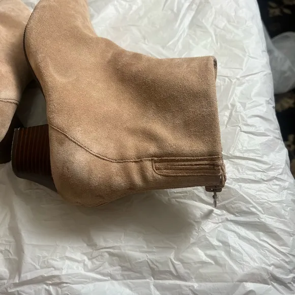 Coach Tan Suede  Ankle Boots