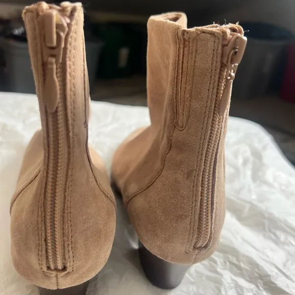 Coach Tan Suede  Ankle Boots