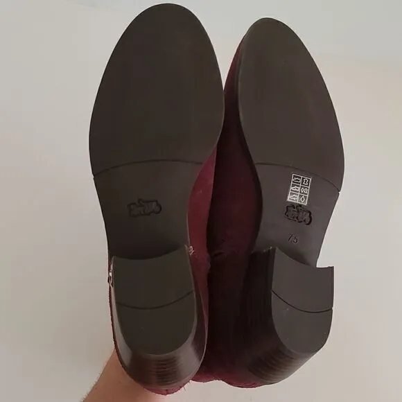 Coach Women's Danni Suede Booties Wine Size 7.5