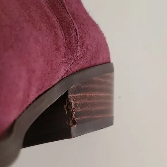 Coach Women's Danni Suede Booties Wine Size 7.5