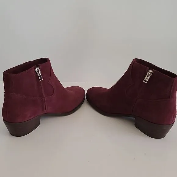 Coach Women's Danni Suede Booties Wine Size 7.5