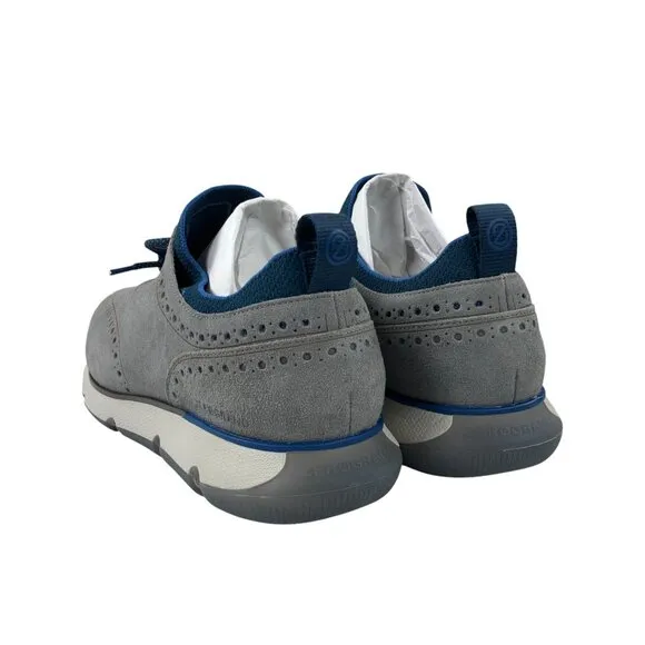 Cole Haan 4.ZEROGRAND Wingtip Oxford Shoes Size 12 W C35219 Gray Suede NEW