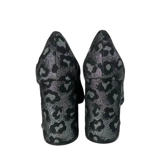 Cole Haan Alanna Brocade Block Heel Pump Black Silver Size 8 8B MSRP $250 Shoes