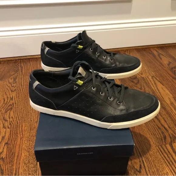 Cole Haan Black Leather Low Top Shoes