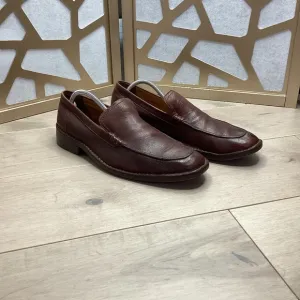 Cole Haan Brown Leather Shoes Slip On Loafers 10.5 M Distressed Vintage Look
