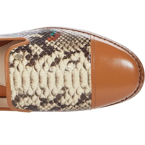 Cole Haan Cloud All Day Womens Animal Print Leather Loafers Snake Flat Shoes 7.5