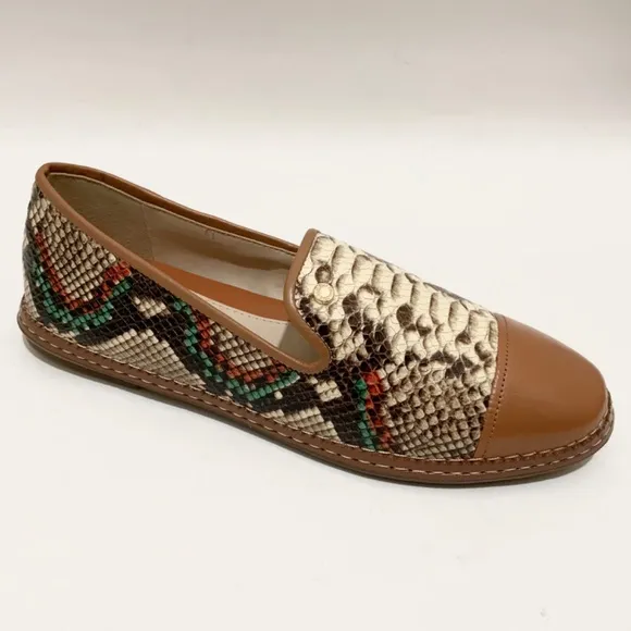 Cole Haan Cloud All Day Womens Animal Print Leather Loafers Snake Flat Shoes 7.5