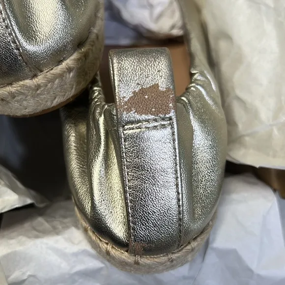 Cole Haan Cloudfeel Seaboard Soft Gold Leather Espadrilles - Size 9