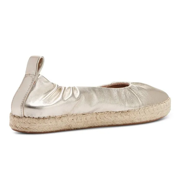 Cole Haan Cloudfeel Seaboard Soft Gold Leather Espadrilles - Size 9