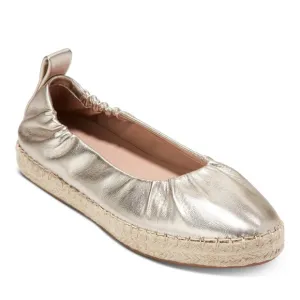 Cole Haan Cloudfeel Seaboard Soft Gold Leather Espadrilles - Size 9