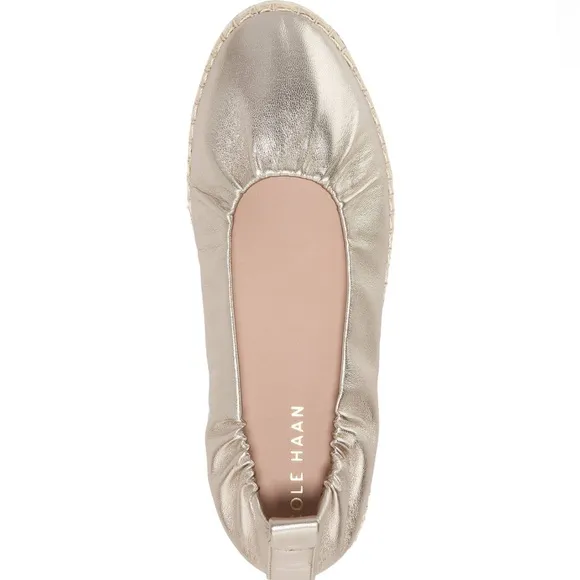 Cole Haan Cloudfeel Seaboard Soft Gold Leather Espadrilles - Size 9