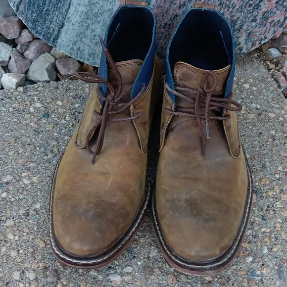 Cole Haan Colton chukka brown leather boots mens 9.5