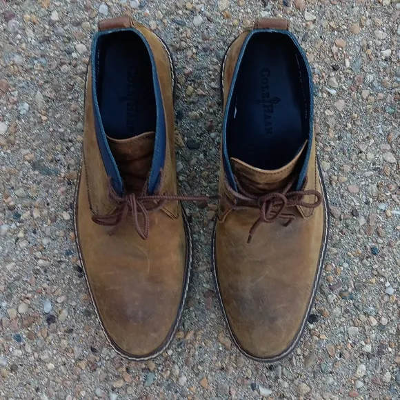 Cole Haan Colton chukka brown leather boots mens 9.5