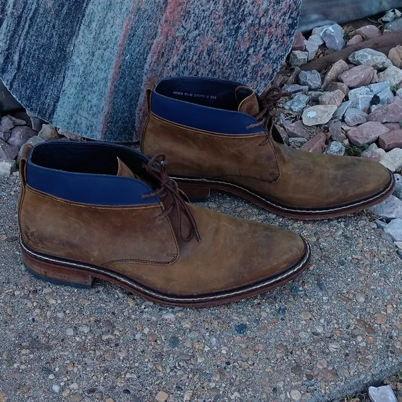 Cole Haan Colton chukka brown leather boots mens 9.5