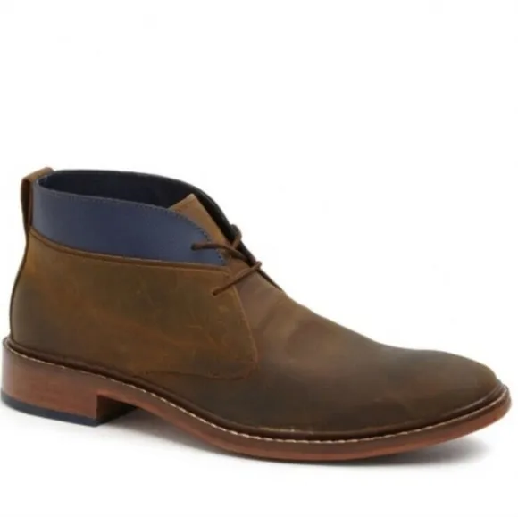 Cole Haan Colton chukka brown leather boots mens 9.5