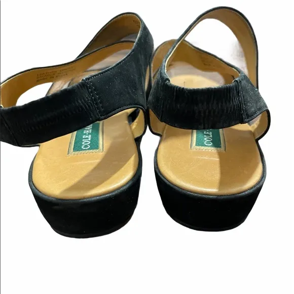Cole Haan Criss Cross Black Suede Sandals size 10M
