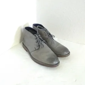 Cole Haan Glenn Gray Leather Ankle Boots.