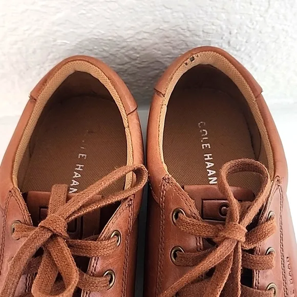 Cole Haan Grand OS Men's Vartan Brown Leather Sneakers