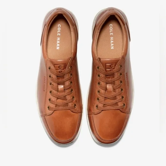 Cole Haan Grand OS Men's Vartan Brown Leather Sneakers