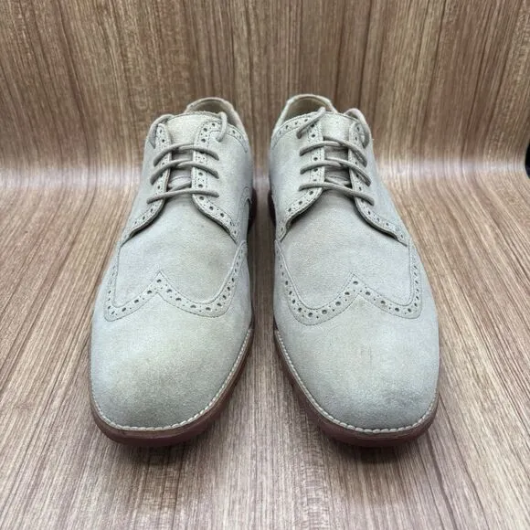 Cole Haan Grandsprint C12468 men's beige suede Wingtip shoes Size 13 M