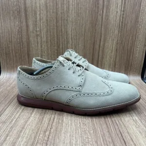 Cole Haan Grandsprint C12468 men's beige suede Wingtip shoes Size 13 M