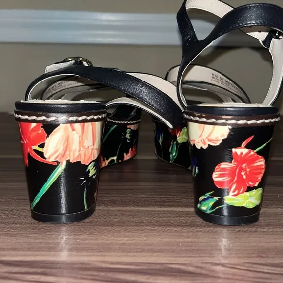 Cole Haan Jianna Floral Platform Sandals - Black
