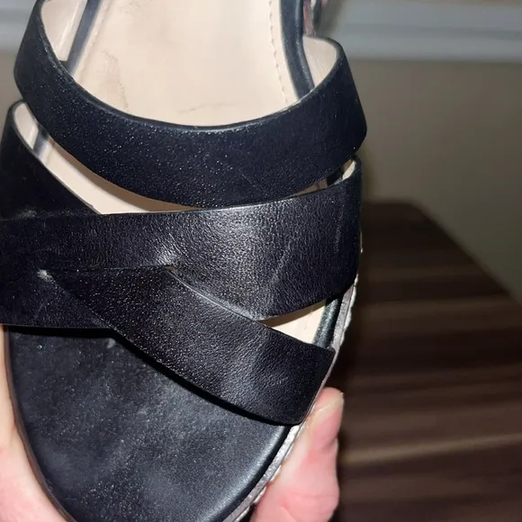 Cole Haan Jianna Floral Platform Sandals - Black