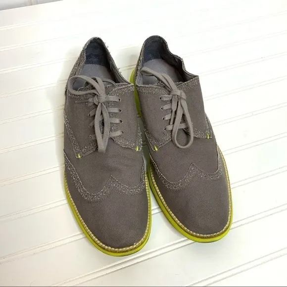 COLE HAAN LUNARGRAND GREY SUEDE OXFORD SHOES 396