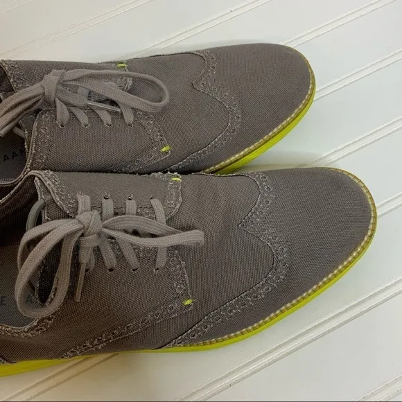 COLE HAAN LUNARGRAND GREY SUEDE OXFORD SHOES 396
