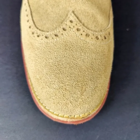 Cole Haan Lunargrand Wingtip Oxford  Taupe Suede Lace Up Men's Size 10M